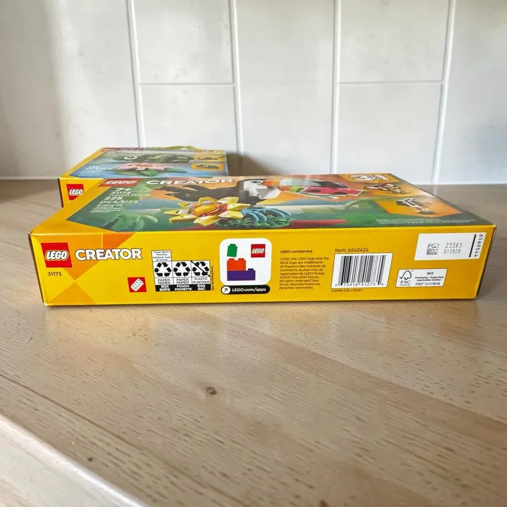 LEGO Creator 3 in 1 Animal Set Lot Tropical Toucan Turtle Water Lily New Sealed